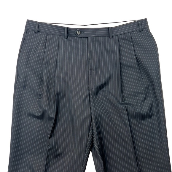 Lauren Ralph Lauren 2 Piece Wool Suit 42R Gray Pinstripe Blazer Pants 38W 30L - Picture 8 of 16
